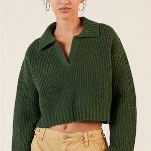 La Hearts Deep Green Turtleneck Sweater